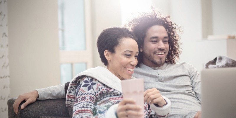 Couple at home relaxing