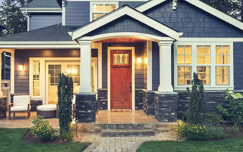 Front door of home