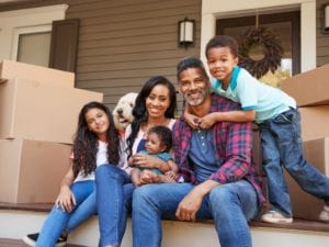 picture of a family preparing to move