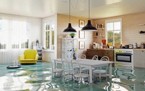 Flooded room