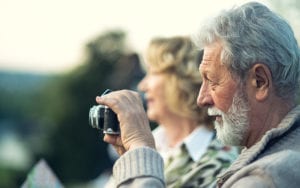 senior couple enjoying the outdoors