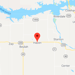 Hazen, ND map