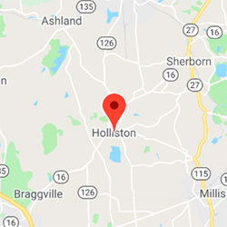 Holliston, MA map