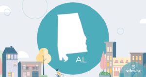 illustration with alabama state outline