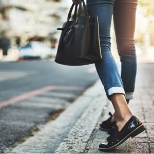 Woman standing on corner