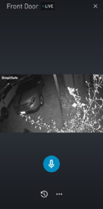 simplisafe night time camera screenshot