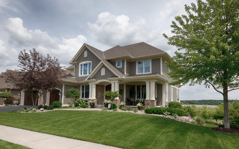 brown suburban house