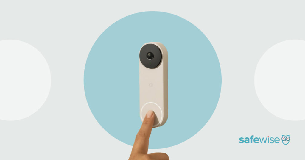 nest-doorbell on a illustrated background