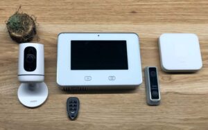 vivint home security system on desk