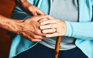 elderly person's hands