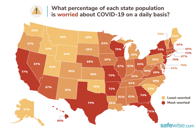 Pandemic concern state heat map