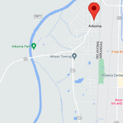 Map of Arkoma Oklahoma